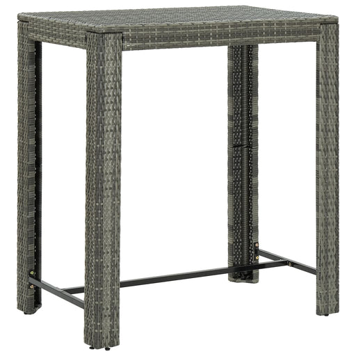 Masă de bar de grădină, gri, 100 x 60,5 x 110,5 cm, poliratan - WALTI WALTI