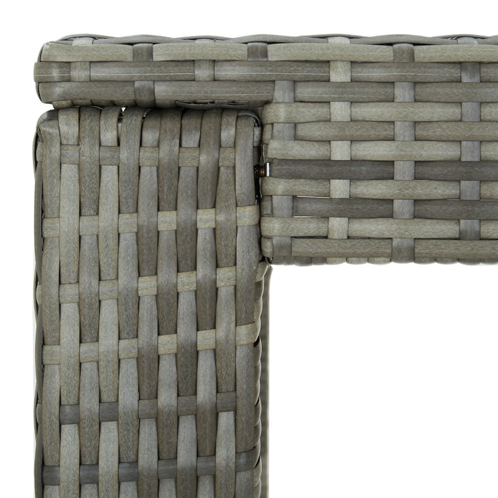 Masă de bar de grădină, gri, 100 x 60,5 x 110,5 cm, poliratan - WALTI WALTI