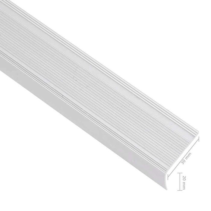 Profile trepte în formă de L, 15 buc, argintiu, 90 cm, aluminiu - WALTI WALTI