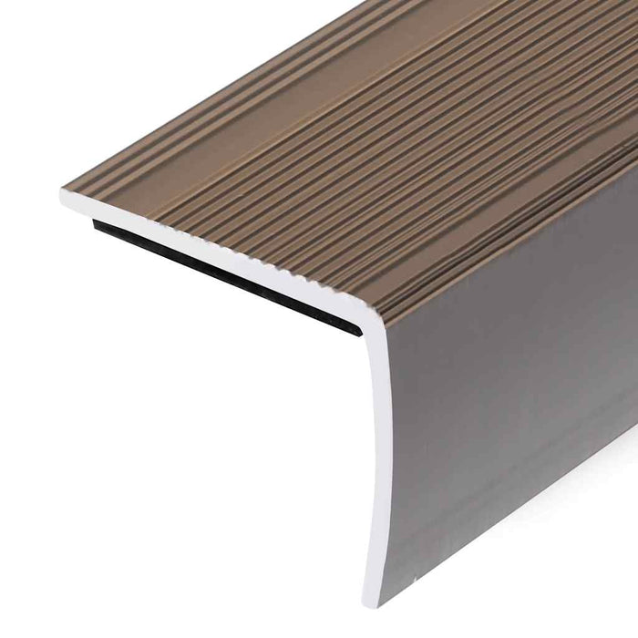 Profile trepte în formă de L, 5 buc., maro, 90 cm, aluminiu - WALTI WALTI