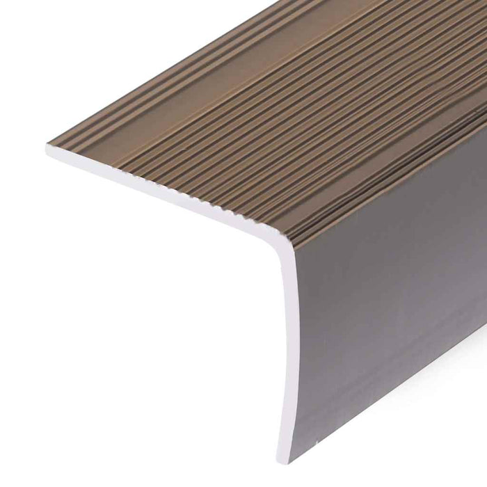 Profile trepte în formă de L, 15 buc., maro, 90 cm, aluminiu - WALTI WALTI