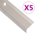 Profile trepte în formă de L, 5 buc. șampanie 90 cm aluminiu - WALTI WALTI