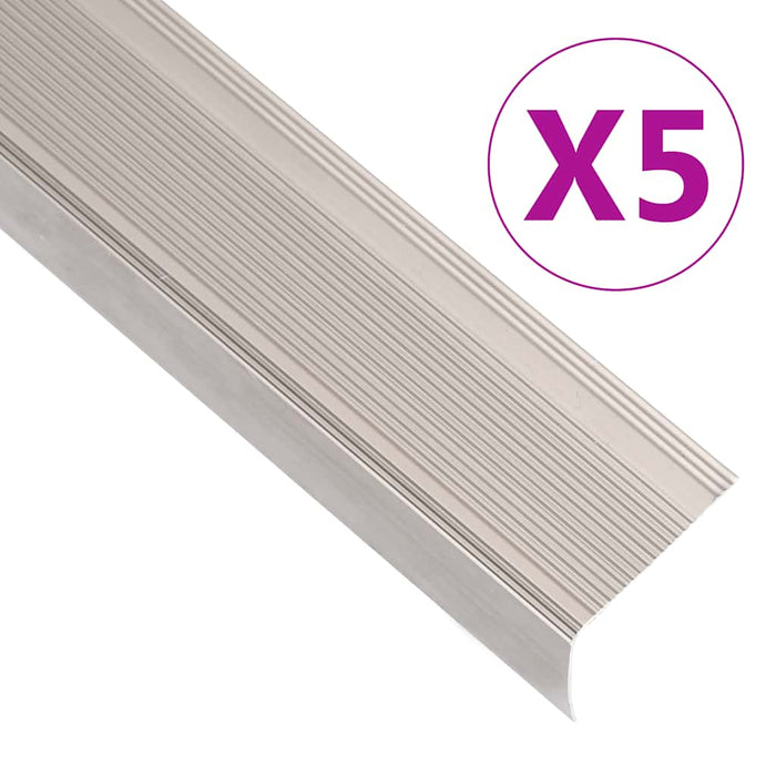 Profile trepte în formă de L, 5 buc. șampanie 90 cm aluminiu - WALTI WALTI