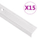 Profile trepte formă L, 15 buc, argintiu, 100 cm, aluminiu - WALTI WALTI