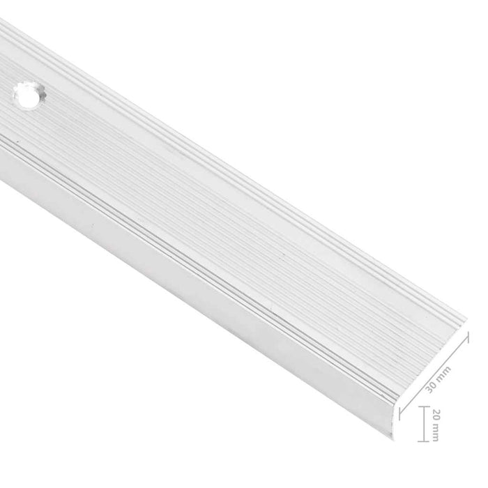 Profile trepte formă L, 15 buc, argintiu, 100 cm, aluminiu - WALTI WALTI