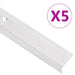 Profile trepte în formă de L, 5 buc, argintiu, 100 cm, aluminiu - WALTI WALTI