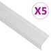 Profile trepte în formă de L, 5 buc, argintiu, 100 cm, aluminiu - WALTI WALTI