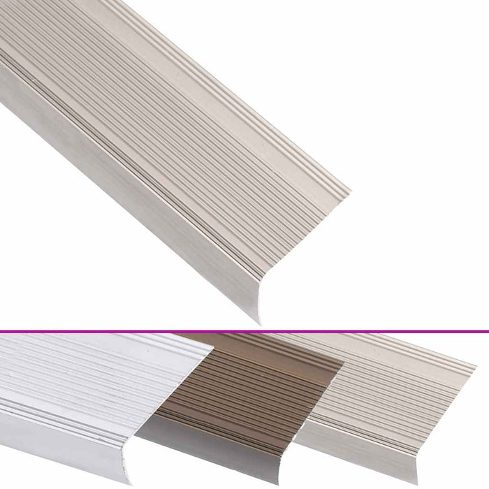 Profile trepte în formă de L, 15 buc. șampanie 100 cm aluminiu WALTI