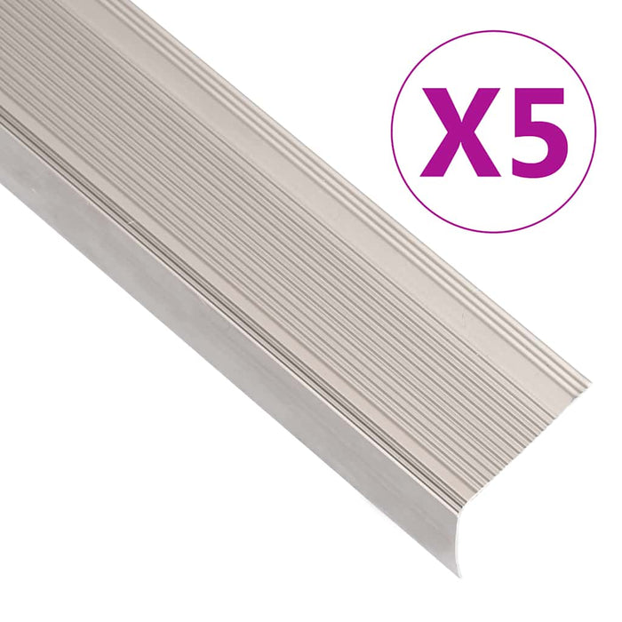 Profile trepte în formă de L, 5 buc. șampanie 100 cm aluminiu WALTI