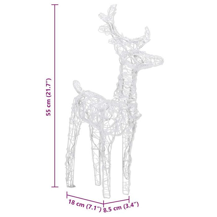 Decorațiune de Crăciun cu reni și sanie 160 LED-uri 130cm acril - WALTI WALTI
