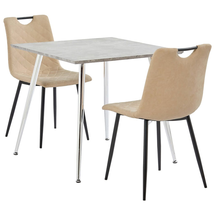 Set mobilă de bucătărie, 3 buc., crem, piele ecologică WALTI