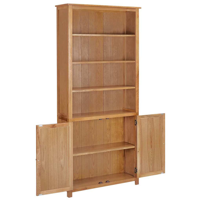 Bibliotecă cu 2 uși, 90 x 30 x 200 cm, lemn masiv stejar WALTI