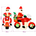 Moș Crăciun pe motocicletă gonflabil, LED, IP44, 160 cm - WALTI WALTI