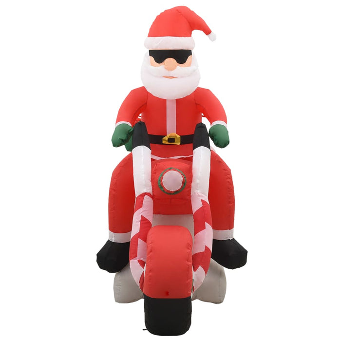 Moș Crăciun pe motocicletă gonflabil, LED, IP44, 160 cm - WALTI WALTI