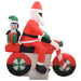 Moș Crăciun pe motocicletă gonflabil, LED, IP44, 160 cm - WALTI WALTI