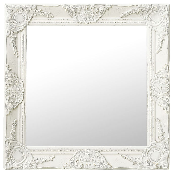 Oglindă de perete în stil baroc, alb, 50 x 50 cm - WALTI WALTI