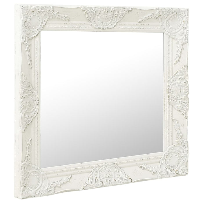 Oglindă de perete în stil baroc, alb, 50 x 50 cm - WALTI WALTI