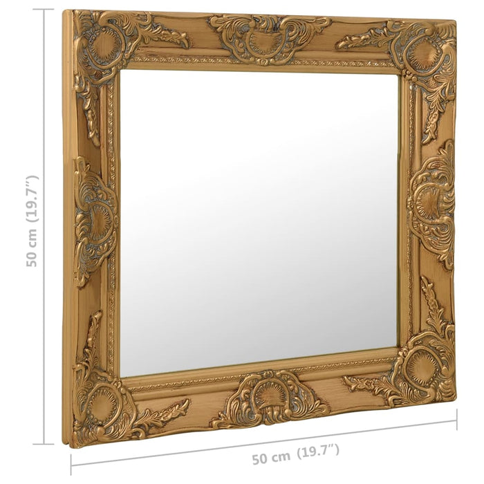 Oglindă de perete în stil baroc, auriu, 50 x 50 cm - WALTI WALTI