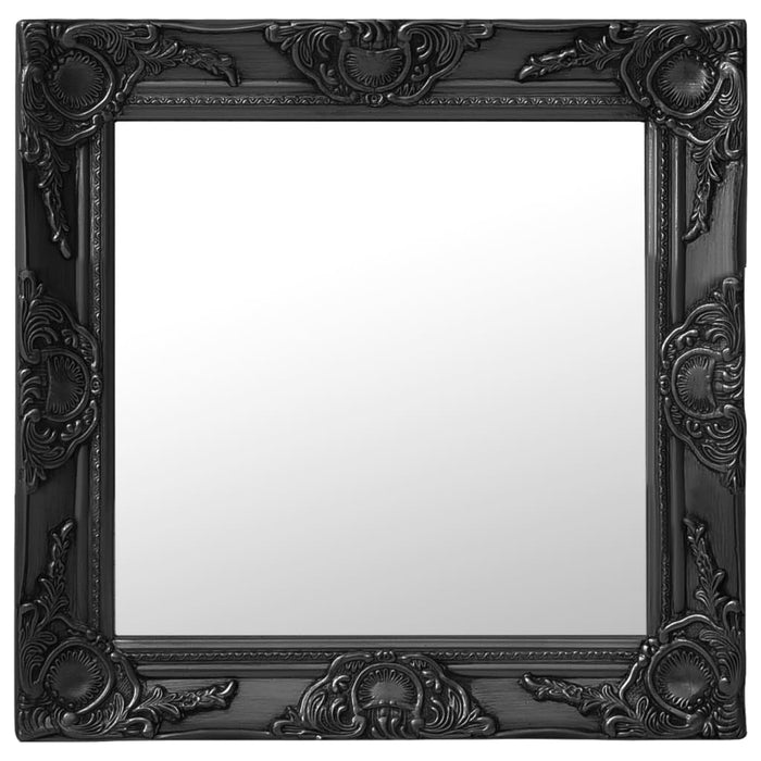 Oglindă de perete în stil baroc, negru, 50 x 50 cm - WALTI WALTI