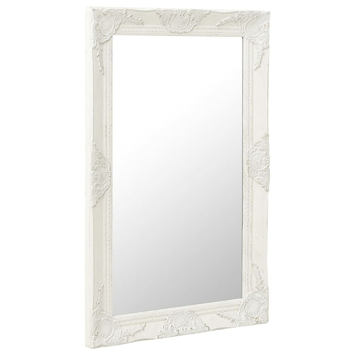 Oglindă de perete în stil baroc, alb, 50 x 80 cm - WALTI WALTI