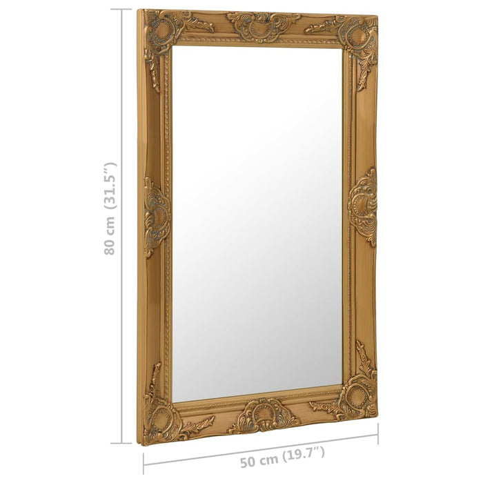 Oglindă de perete în stil baroc, auriu, 50 x 80 cm - WALTI WALTI