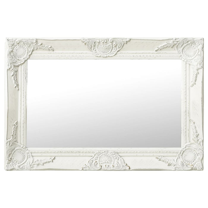 Oglindă de perete în stil baroc, alb, 60 x 40 cm - WALTI WALTI
