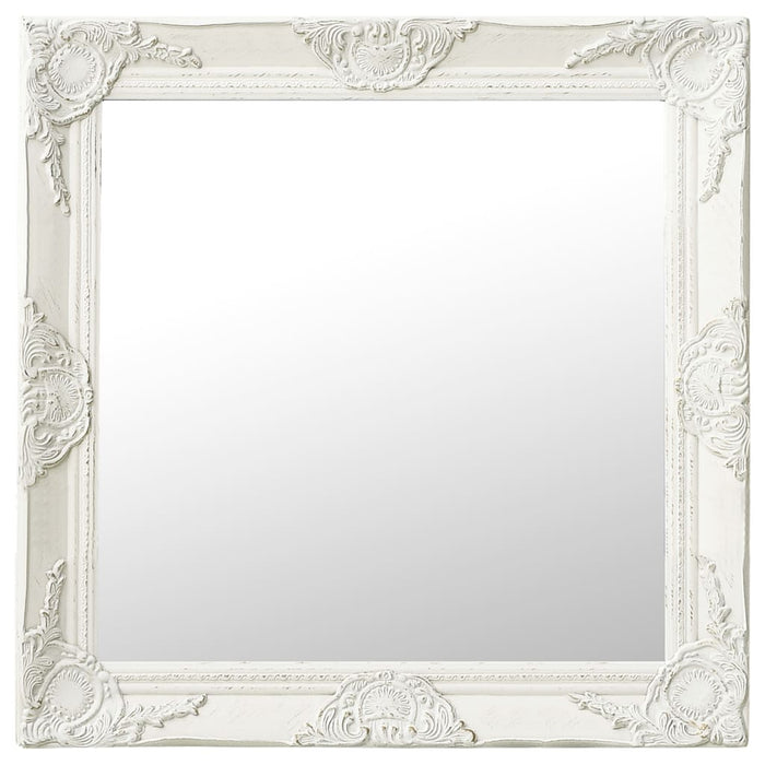 Oglindă de perete în stil baroc, alb, 60 x 60 cm - WALTI WALTI