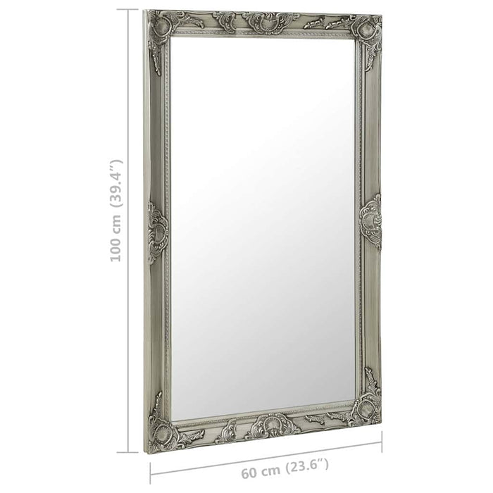 Oglindă de perete în stil baroc, argintiu, 60 x 100 cm WALTI