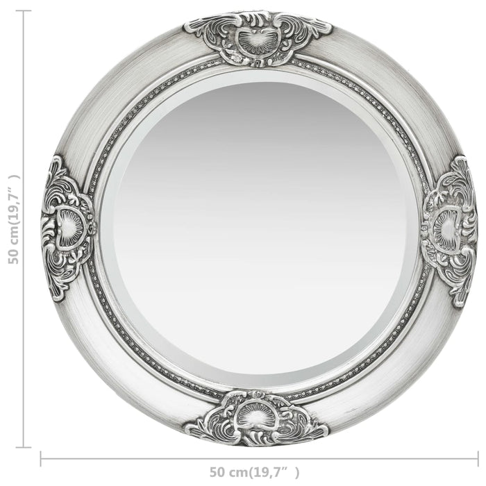Oglindă de perete în stil baroc, argintiu, 50 cm - WALTI WALTI