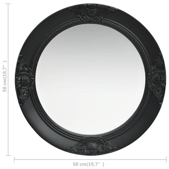 Oglindă de perete în stil baroc, negru, 50 cm - WALTI WALTI