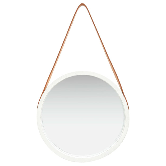 Oglindă de perete cu o curea, 40 cm, alb - WALTI WALTI