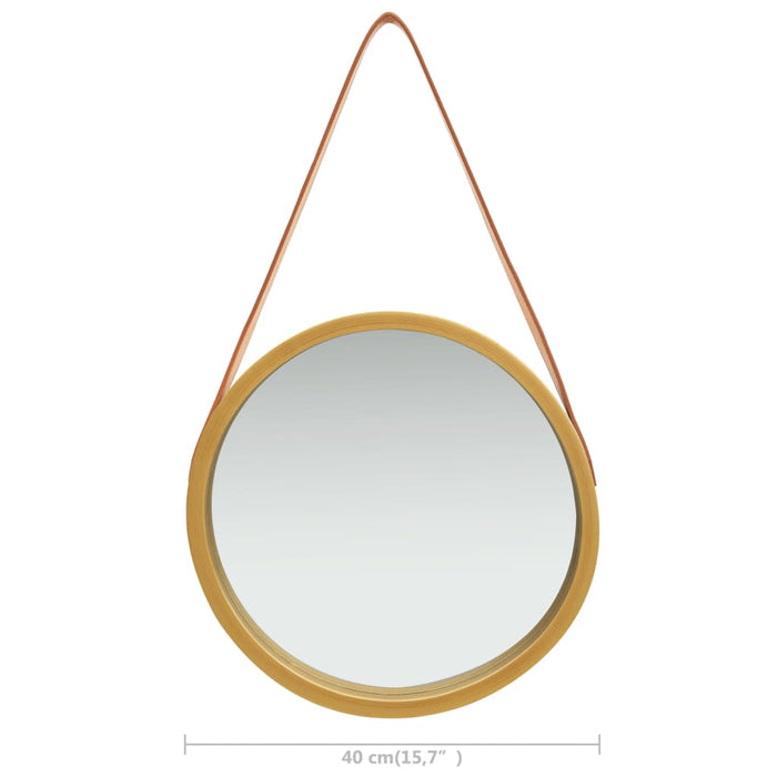 Oglindă de perete cu o curea, 40 cm, auriu - WALTI WALTI
