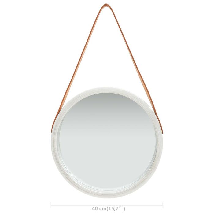 Oglindă de perete cu o curea, 40 cm, argintiu - WALTI WALTI