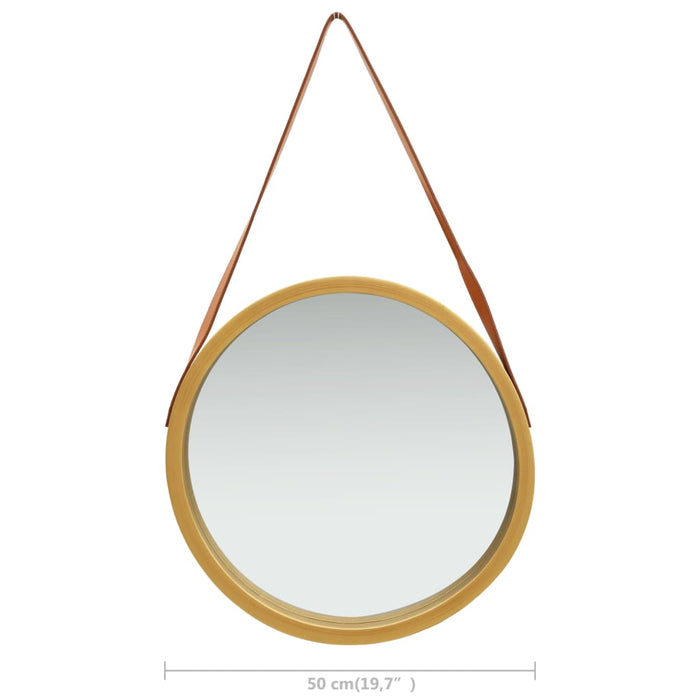 Oglindă de perete cu o curea, 50 cm, auriu - WALTI WALTI