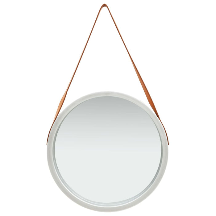 Oglindă de perete cu o curea, 50 cm, argintiu - WALTI WALTI