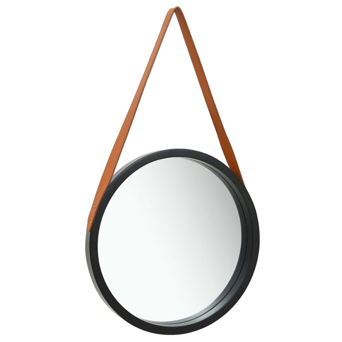 Oglindă de perete cu o curea, 50 cm, negru - WALTI WALTI