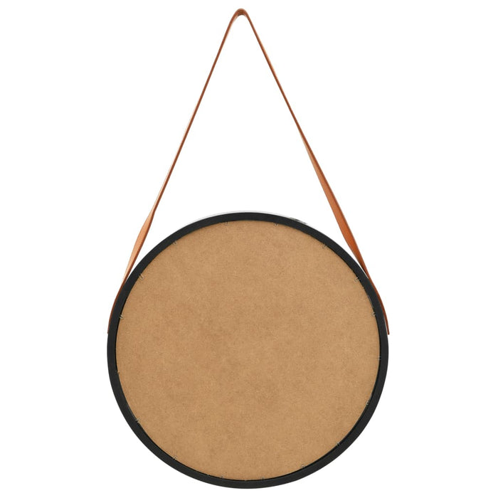 Oglindă de perete cu o curea, 50 cm, negru - WALTI WALTI