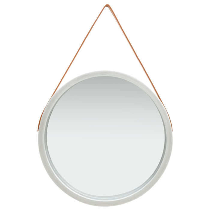 Oglindă de perete cu o curea, 60 cm, argintiu - WALTI WALTI