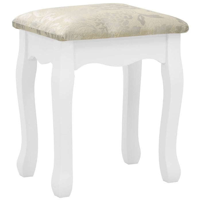 Set masă de toaletă cu taburet alb 75x69x140 cm lemn paulownia - WALTI WALTI