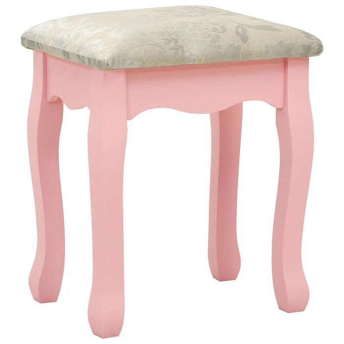 Set masă de toaletă cu taburet roz 75x69x140 cm lemn paulownia - WALTI WALTI