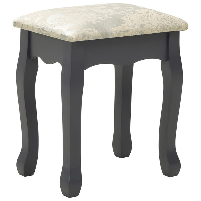 Set masă de toaletă cu taburet gri 75x69x140cm lemn paulownia WALTI