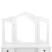 Set masă de toaletă cu taburet alb 80x69x141 cm lemn paulownia - WALTI WALTI
