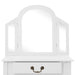 Masă toaletă cu taburet, alb, 65x36x128 cm, lemn paulownia, MDF - WALTI WALTI