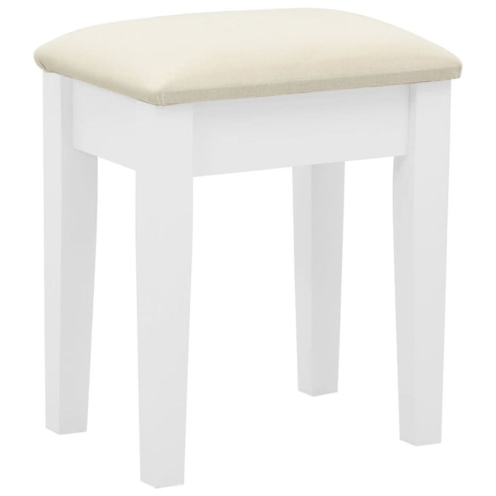Masă toaletă cu taburet, alb, 65x36x128 cm, lemn paulownia, MDF - WALTI WALTI