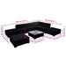 Set mobilier de grădină cu perne, 8 piese, negru, poliratan - WALTI WALTI