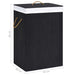 Coș de rufe din bambus cu o secțiune, negru - WALTI WALTI