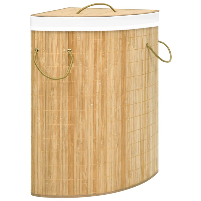 Coș de rufe din bambus de colț, 60 L - WALTI WALTI