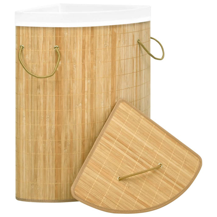 Coș de rufe din bambus de colț, 60 L - WALTI WALTI