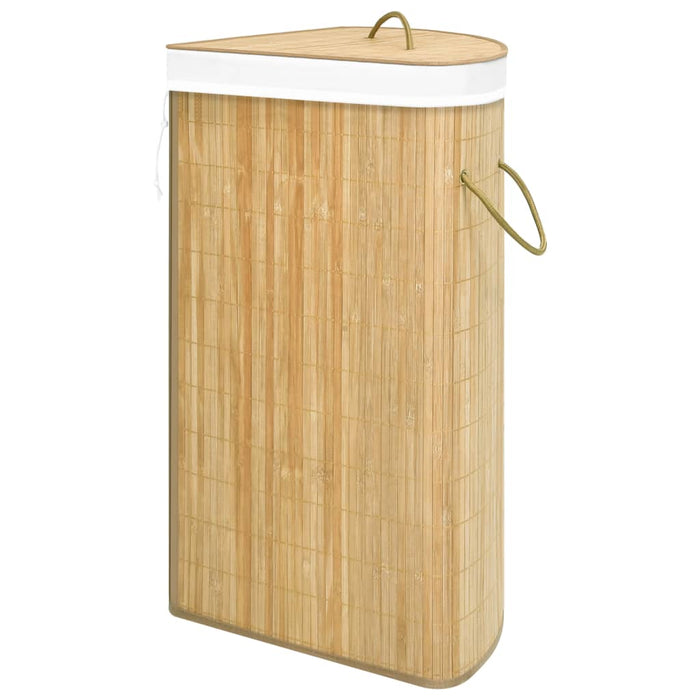 Coș de rufe din bambus de colț, 60 L - WALTI WALTI