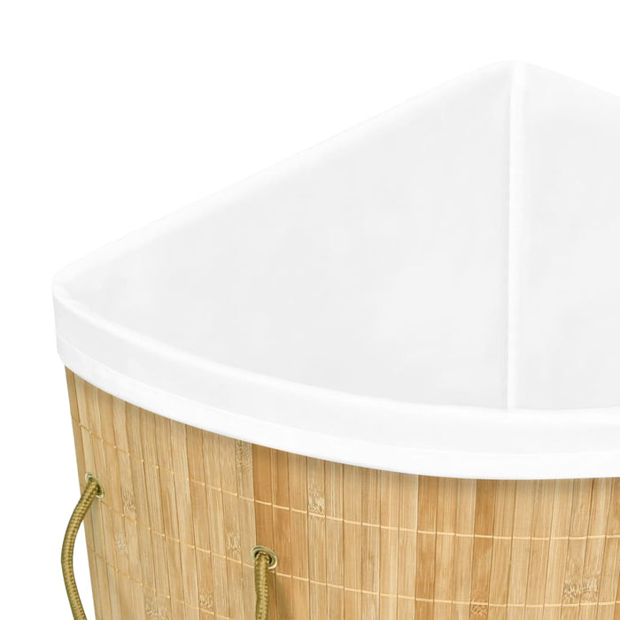 Coș de rufe din bambus de colț, 60 L - WALTI WALTI